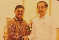 Menteri Komunikasi dan Informatika (Menkominfo) Johnny G Plate dan Presiden Jokowi. (Facebook.com/Johnny G Plate)
