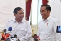 Menteri Pertahanan Prabowo Subianto dengan Presiden Joko Widodo. (Dok. Setkab.go.id) 
