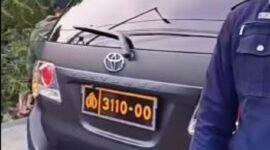 Tangkapan layar, Polisi Pastikan Pelat Mobil Dinas Polri Penabrak Ojol di Jaktim Palsu. (Instagram.com/@info.jakartatimur) 

