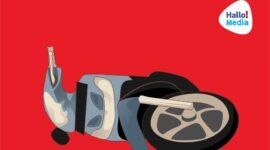 Ilustrasi Kecelakaan Motor. (Dok. Halloupdate.com/M. Rifai Azhari)