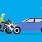 Ilustrasi Kecelkaan Mobil dan Motor. (Dok. Halloupdate.com/M. Rifai Azhari)
