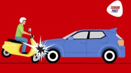 Ilustrasi Kecelkaan Mobil dan Motor. (Dok. Halloupdate.com/M. Rifai Azhari)
