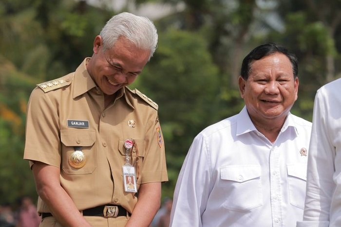 Ketua Umum Partai Gerindra Prabowo Subianto dan Gubernur Jawa Tengah sekaligus kader PDI Perjuangan Ganjar Pranowo. (Dok. Tim Media Prabowo Subianto)
