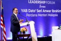 Perdana Menteri Malaysia, Anwar Ibrahim. (Dok. Kemhan.go.id) 
