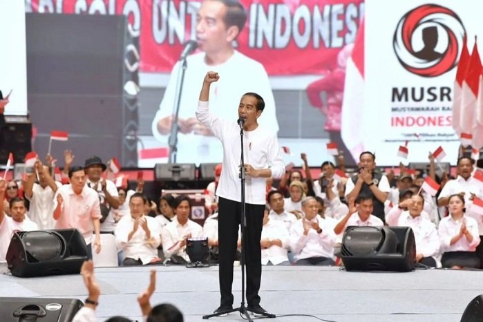 Presiden Jokowi menghadiri acara Musyawarah Rakyat Relawan Pro Jokowi. (Foto Dok. Ist)