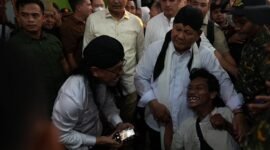 Menteri Pertahanan RI Prabowo Subianto saat menghadiri Open House Akbar Pondok Pesantren Ora Aji. (Dok. Tim Media Prabowo Subianto)
