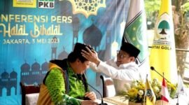 Ketua Umum Partai Golkar Airlangga Hartarto dan Ketua Umum Partai Kebangkitan Bangsa (PKB) Muhaimin Iskandaram. (Instagram.com/@airlanggahartarto_official)
