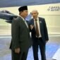Menteri Pertahanan Prabowo Subianto menghadiri pameran International Paris Air Show 2023 di Le Bourget. (Dok. Tim Meida Prabowo Subianto) 
