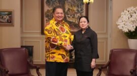 Ketua DPP PDI Perjuangan Puan Maharani bertemu dengan Ketua Umum Partai Golkar Airlangga Hartarto. (Instagram.com/@airlanggahartarto_official)