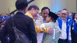 Ketua Umum Partai Gerindra Prabowo Subianto bersama Airlangga Hartarto, Zulkifli Hasan dan Muhaimin Iskandar. (Instagram.com/@airlanggahartarto_official)