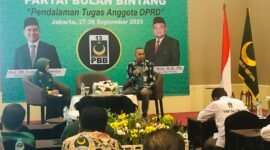 Direktur Sosialisasi dan Kampanye Antikorupsi KPK, Amir Arief Saat Menjadi Narasumber Bimtek DPRD Provinsi, Kabupaten, dan Kota DPP Partai Bulan Bintang di Swiss-Belresidences, Jakarta, Rabu (29/9). (DPP PBB)