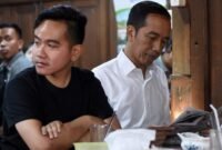 Presiden Joko Widodo bersama putranya  Calon Wakil Presdien, Gibran Rakabuming Raka. (Dok. Setneg.go.id)