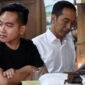 Presiden Joko Widodo bersama putranya  Calon Wakil Presdien, Gibran Rakabuming Raka. (Dok. Setneg.go.id)