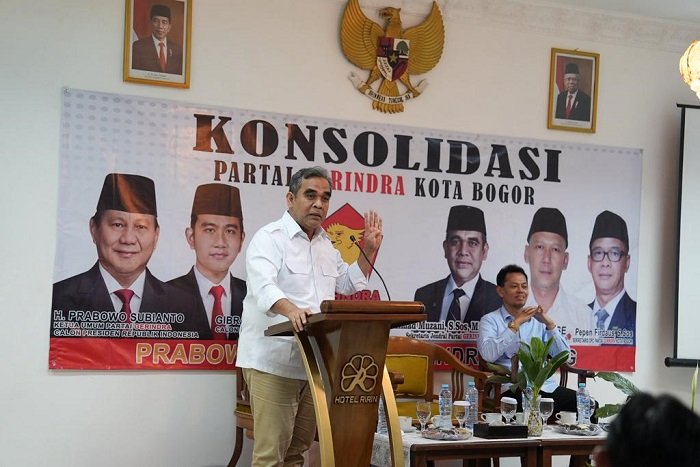 Sekjen Partai Gerindra Ahmad Muzani menghadiri konsolidasi kader Gerindra Kota Bogor. (Dok. TIm Media Gerindra)