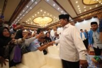 Capres nomor urut 2, Prabowo Subianto menghadiri acara 'Deklarasi Kaukus Generasi Muda Islam' di Balai Kartini, Jakarta.  (Dok. Tim Media Prabowo-Gibran)
