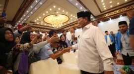 Capres nomor urut 2, Prabowo Subianto menghadiri acara 'Deklarasi Kaukus Generasi Muda Islam' di Balai Kartini, Jakarta.  (Dok. Tim Media Prabowo-Gibran)
