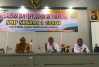 Yayasan Rehabilitasi Korban Narkoba (YR KOBRA) Sosialisasi Bahaya Narkoba di SMPN 1 Candi Sidoarjo, (16/02/24). (Doc.Ist)