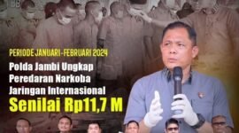 Direktorat Reserse Narkoba Polda Jambi berhasil mengungkapkan kasus kejahatan narkoba berjaringan internasional dari Februari 2024. (Instagram.com/@polda_jambi)