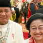 Ketua Umum PDI Perjuangan Megawati Soekarnoputri bersama Ketua Umum Partai Gerindra, Prabowo Subianto. (Instagram.com/@presidenmegawati)