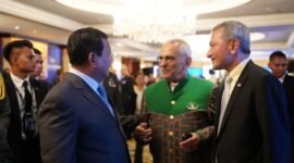 Menteri Pertahanan RI yang juga presiden terpilih Prabowo Subianto bertemu Presiden Timor Leste Jose Manuel Ramos Horta di sela-sela gelaran The International Institute for Strategic (IISS) Shangri-La Dialogue 2024. (Dok. Tim Media Prabowo)