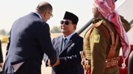 Menteri Pertahanan RI sekaligus presiden terpilih periode 2024-2029 Prabowo Subianto melakukan pertemuan dengan Raja Yordania Abdullah II bin Al-Hussein. (Dok. Tim Media Prabowo)