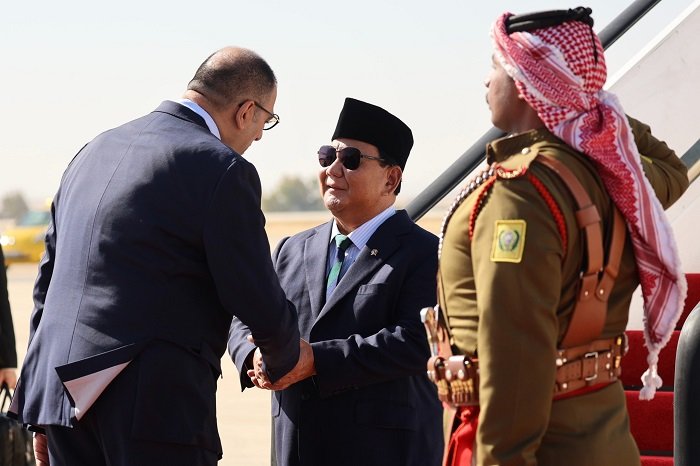 Menteri Pertahanan RI sekaligus presiden terpilih periode 2024-2029 Prabowo Subianto melakukan pertemuan dengan Raja Yordania Abdullah II bin Al-Hussein. (Dok. Tim Media Prabowo)