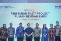 Peresmian Pilot Project Rumah Rendah Emisi di Perumahan Mutiara Gading City, Bekasi, Jawa Barat. (Dok. BTN)