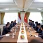 Presiden RI Prabowo Subianto melakukan pertemuan bilateral dengan Presiden Vietnam, Jenderal Luong Cuong di Swissotel, Lima, Peru. (Dok. Tim Media Prabowo)