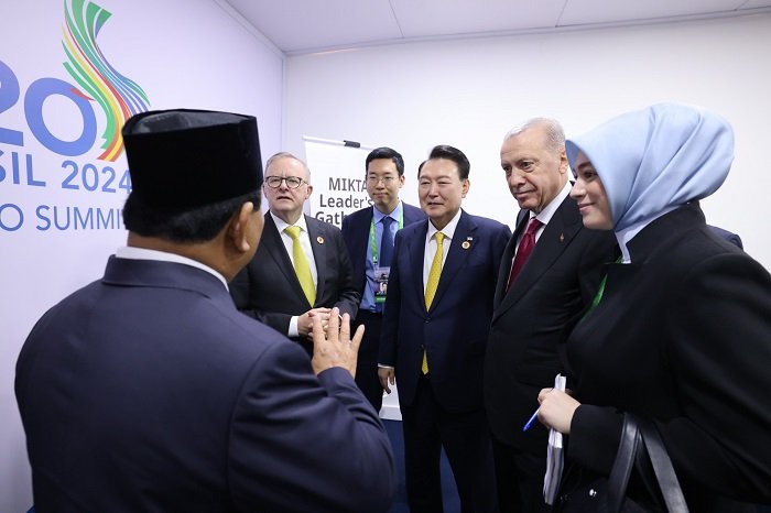 Presiden RI Prabowo Subianto menghadiri MIKTA Leaders Gathering di Museum of Modern Art (MAM), Rio de Janeiro. (Dok. Tim Media Prabowo)

